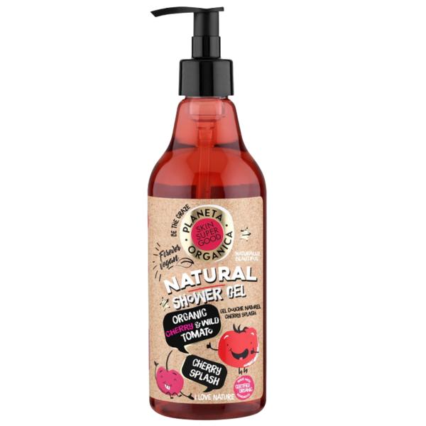 Gel de Dus Natural Cherry Splash Skin Super Good Planeta Organica, 500ml