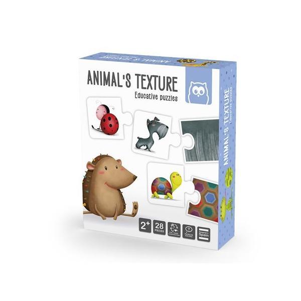 Puzzle educativ Montessor: Texturile animalelor - Animal&#039;s Texture.