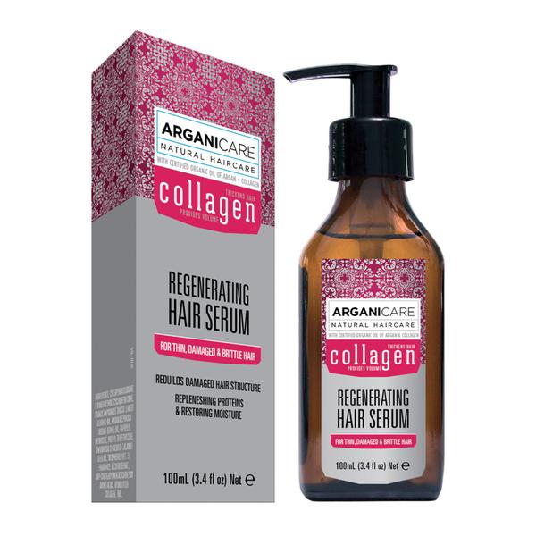 Serum Reparator cu Colagen pentru Par Subtire, Deteriorat si Fragil Arganicare, 100ml