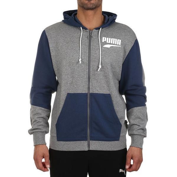 Hanorac barbati Puma Rebel Block FZ Hoody TR 58136803, S, Gri