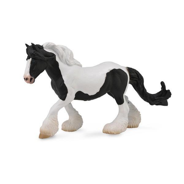 Cal Gypsy Mare - alb si negru XL - Animal figurina