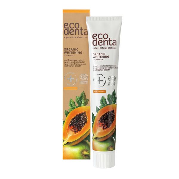 Pasta de Dinti Organica pentru Albire cu Extract de Papaya Ecodenta, 75ml
