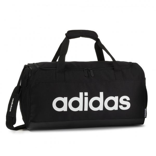 Geanta unisex adidas Linear Logo Duffel Bag FL3693, Marime universala, Negru