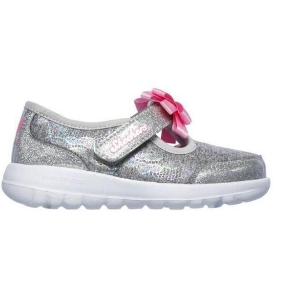 Pantofi sport copii Skechers GOwalk JoyBitzy Bitty 82090N/GYPK, 24, Gri