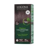 Vopsea de par 100 % naturala, 100g negru intens, - nuanta 101 Logona 