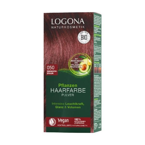 Vopsea de Par 100 % Naturala, 100g Maro Mahon, - Nuanta 050, Logona