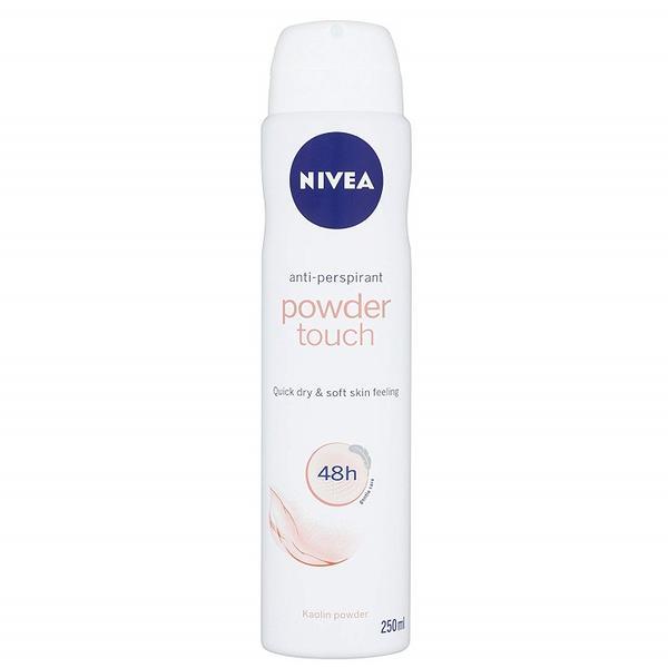 Deodorant Antiperspirant Spray, Nivea, Powder Touch, Quick dry & soft skin feeling, 48h, 250 ml