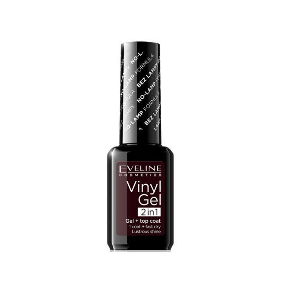 Lac de unghii Eveline Cosmetics VINYL GEL 2in1, 12 ml, nuanta 220