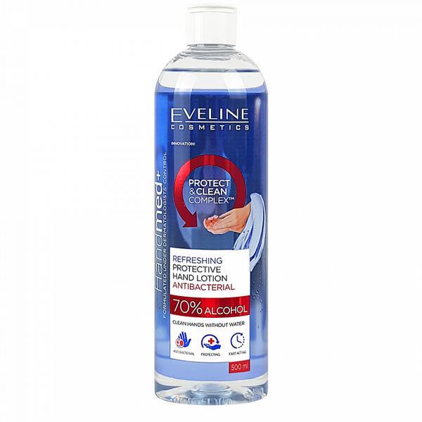 Lotiune antibacteriana pentru maini, Eveline Cosmetics, Handmed 75% alcool, 500 ml