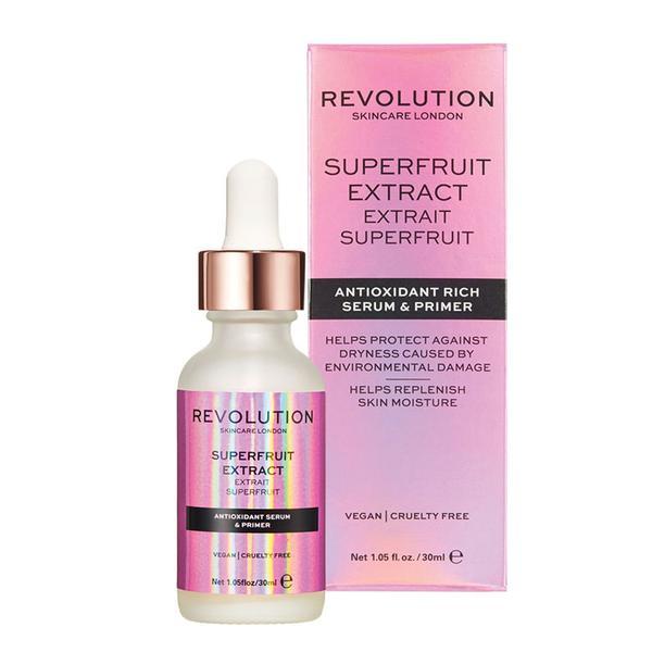 Ser pentru fata, Makeup Revolution, Skincare Superfruit Extract, Antioxidant Rich Serum &amp; Primer, 30 ml