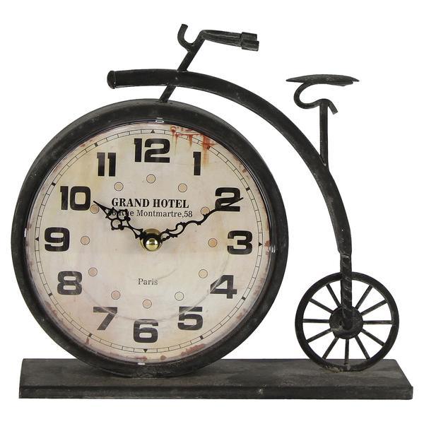 Ceas de masa metal maro model bicicleta retro 23x7x22 cm