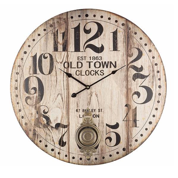 Ceas de perete cu pendul lemn model Old Town 6 cm x Ã¸ 58 cm