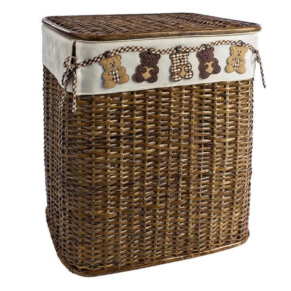 Cos rufe din rattan maro Bear 48x35x58H