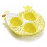 Platou ceramic Paste Gallina Yellow 3 oua