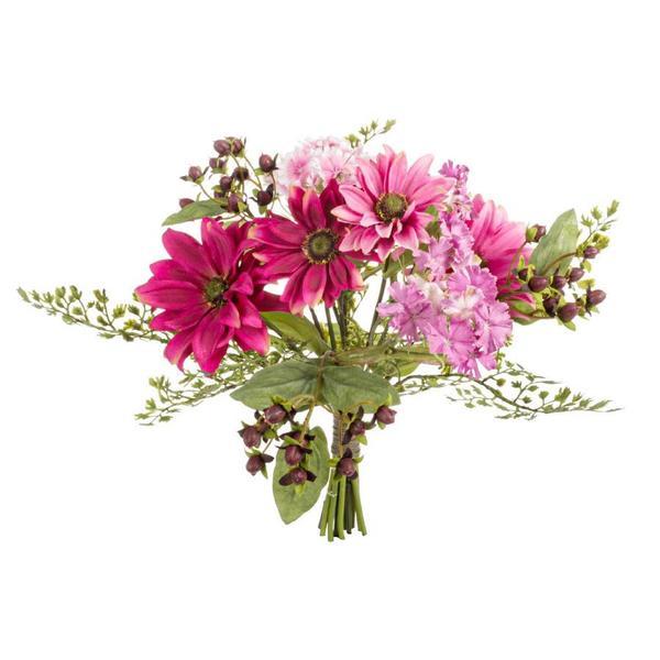 Buchet flori artifciale roz 22 cm