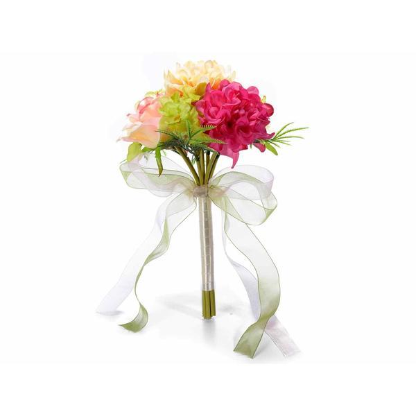 Buchet flori artificiale hortensii multicolor cm 10 x 28,5 H