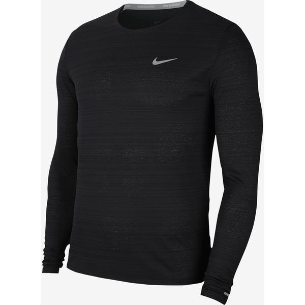 Bluza barbati Nike Dri-FIT Miler Long-Sleeve Running Top CU5989-010, S, Negru