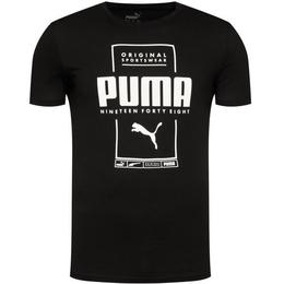 Tricou barbati Puma Box TEE 58450501, S, Negru