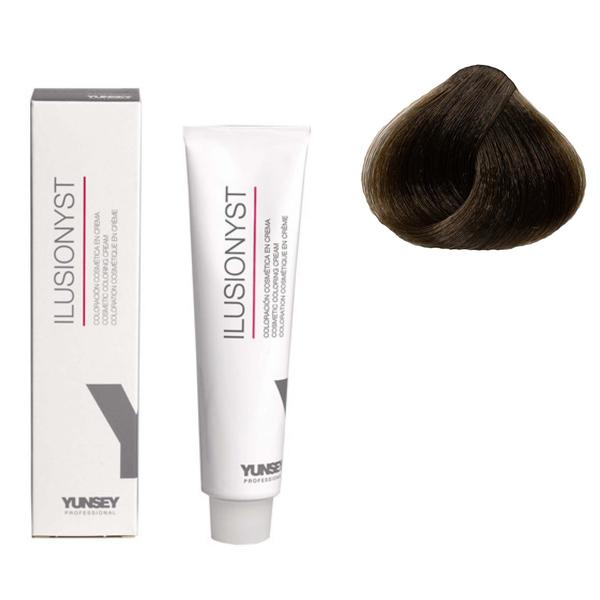 Vopsea Permanenta pentru Par Ilusionyst Nr. 6/11 Blond Inchis Cenusiu Intens Yunsey, 60ml