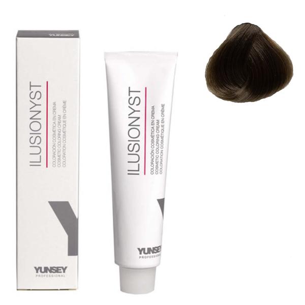 Vopsea Permanenta pentru Par Ilusionyst Nr. 7/12 Blond Mediu Cenusiu Argintiu Yunsey, 60ml