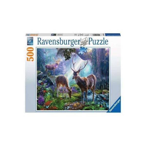 Puzzle cerbi in padure 500 piese Ravensburger