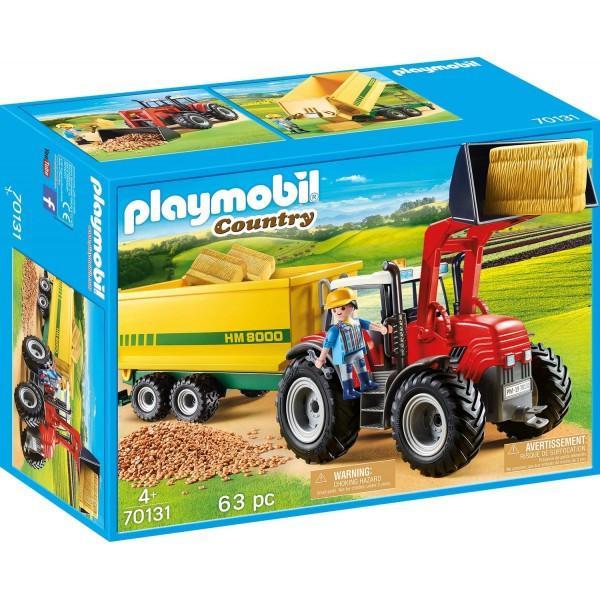 Playmobil Country Tractor cu remorca galbena