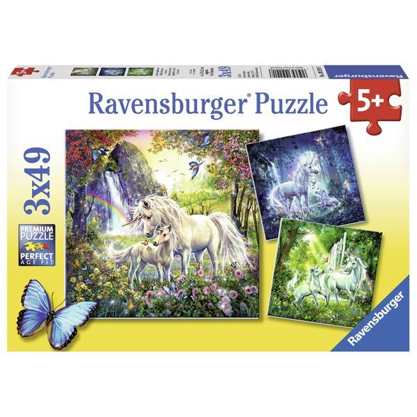 Puzzle unicorni 3x49 piese Ravensburger