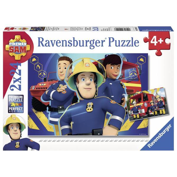 Puzzle pompierul Sam 2x24 piese Ravensburger