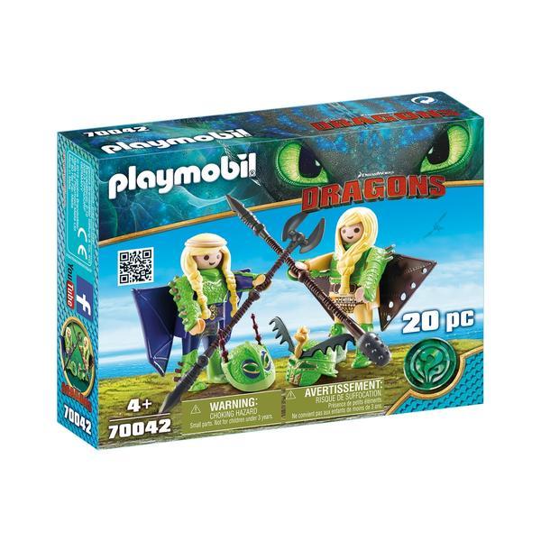 Playmobil Dragons Raffnut si Taffnut in costume de zbor