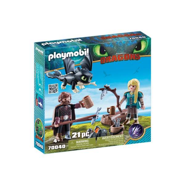 Playmobil Dragons Hiccup, Astrid si pui de dragon