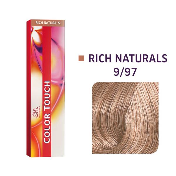 Vopsea de Par Demipermanenta - Wella Professionals Color Touch, 9/16, blond luminos cenusiu violet, 60 ml
