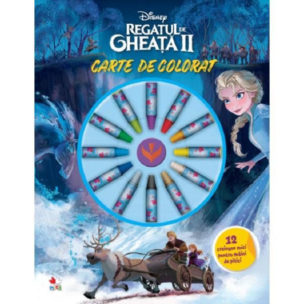 Disney. Regatul de gheata 2. Carte de colorat. 12 creioane mici pentru maini de pitici, editura Litera