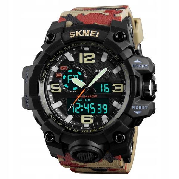 Ceas sport-casual pentru barbati Skmei Indestructible, model camuflaj