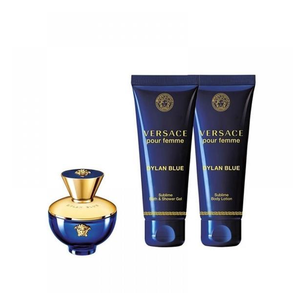 Set cadou : Apă de Parfum 50 ml + Gel de duș 50 ml + Loțiune de corp 50 ml - Versace Dylan Blue Pour Femme