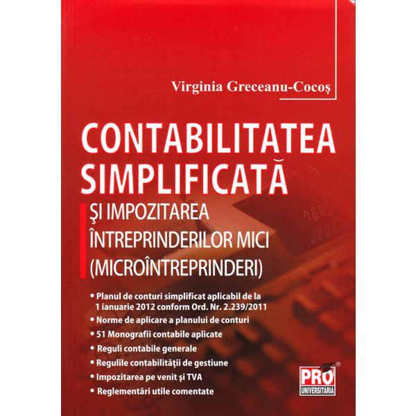 Contabilitatea simplificata - Virginia Greceanu-Cocos, editura Pro Universitaria