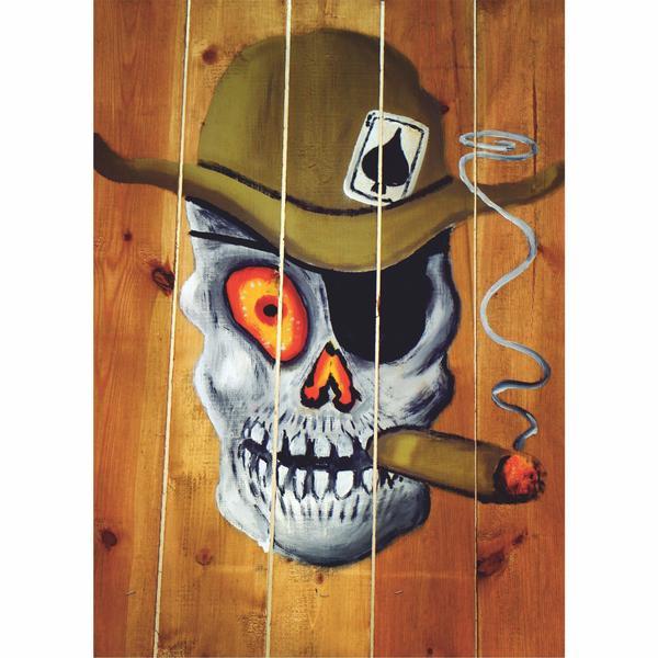 Tablou Canvas Skull and Crossbones, 50 x 70 cm, 100% Poliester