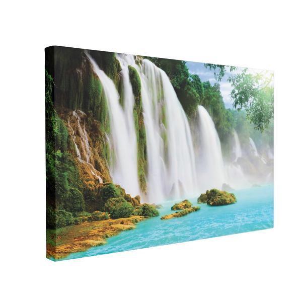 Tablou Canvas Detian Waterfall, 60 x 90 cm, 100% Poliester