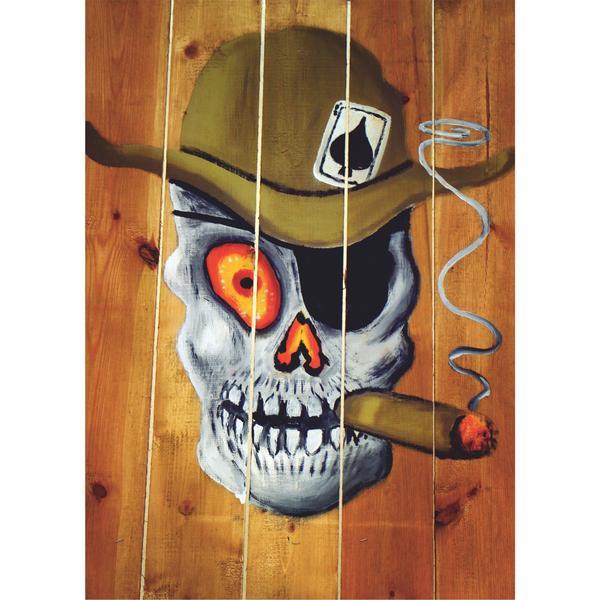 Tablou Canvas Skull and Crossbones, 40 x 60 cm, 100% Bumbac