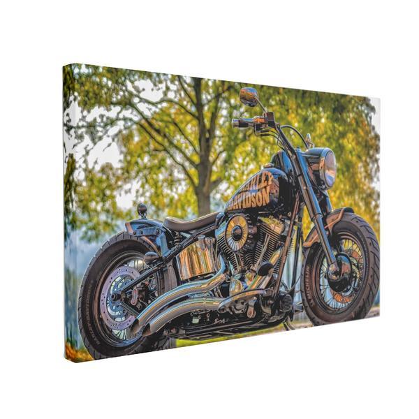 Tablou Canvas Motocicleta Harley Davidson, 70 x 100 cm, 100% Bumbac