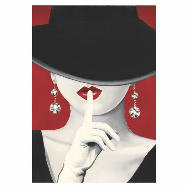 Tablou Canvas Haute Chapeau Rouge I, 70 x 100 cm, 100% Poliester