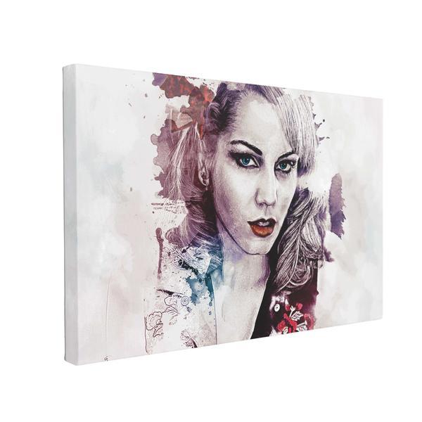 Tablou Canvas Abstract Girl Painted, 60 x 90 cm, 100% Poliester