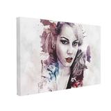 Tablou Canvas Abstract Girl Painted, 40 x 60 cm, 100% Bumbac