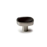 Buton pentru mobilier Quattro 28 mm nichel periat+ negru - Viefe