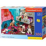 Puzzle 300. Puppies in Bedroom