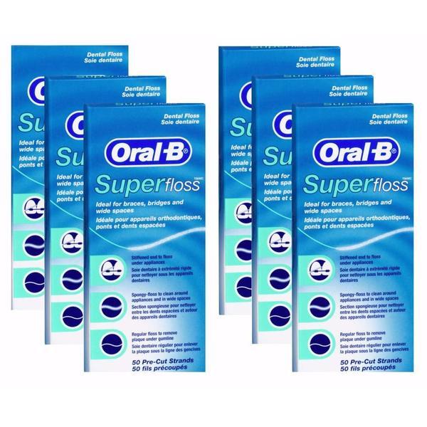 Set ata dentara pretaiata Oral B Super Floss Clasic, Pachet economic 5+1 (6 x 50 buc)