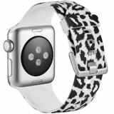  Curea compatibila cu Apple Watch 1/2/3/4, Bratara Trendy, Silicon, 40mm, Leopard, Motrix