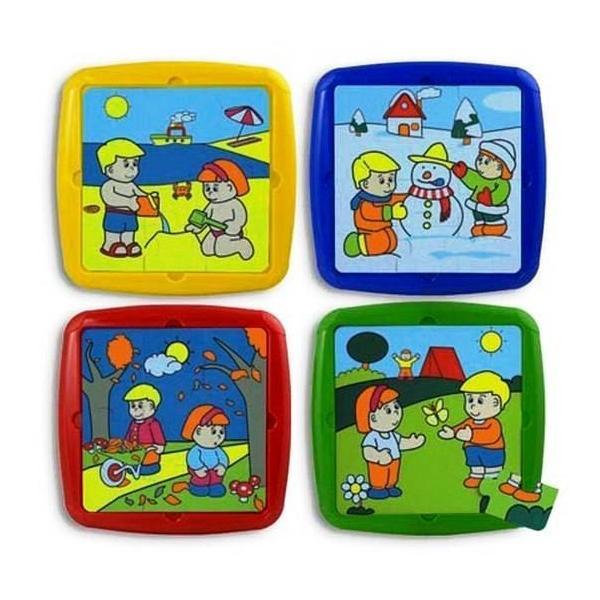 Set de 4 puzzle Activitati de sezon Miniland