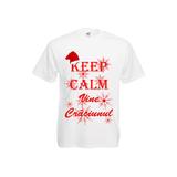 Tricou personalizat mesaj haios keep calm, vine Craciunul XL