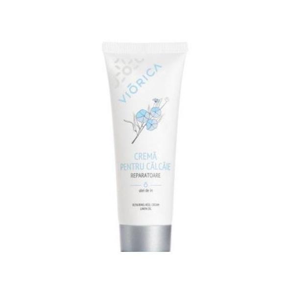 Crema reparatoare pentru calcaie, cu ulei de in, Vioirca, 75 ml