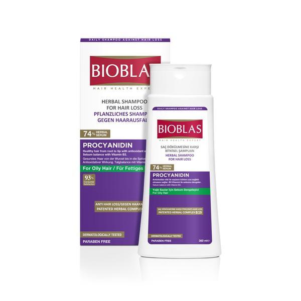 Șampon anticădere Bioblas procianidina pentru păr gras, 360 ml